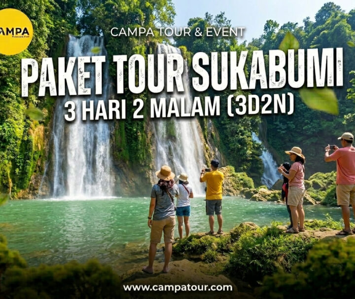 Paket Tour Sukabumi 3 Hari 2 Malam (3H2M)-Curug Cikaso, Ujung Genteng, dan Situgunung_Campa Tour