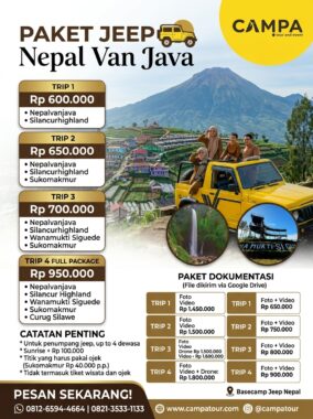 Jeep nepal van java - campa tour