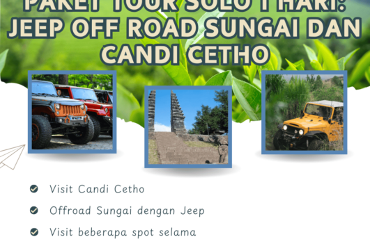Paket Jeep Off Road Sungai dan Candi Cetho