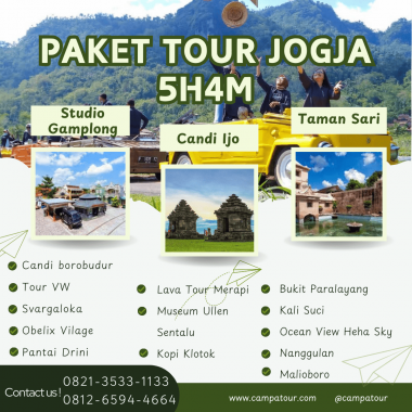 Paket Tour Jogja 5 Hari 4 Malam (5H4M)
