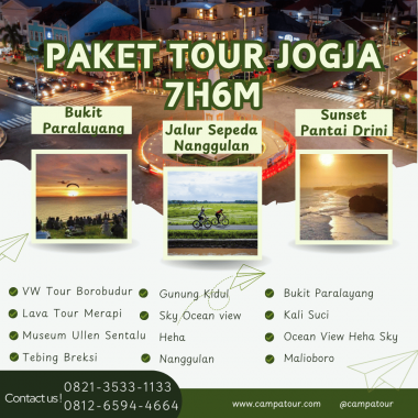 Paket Tour Jogja 7 Hari 6 Malam (7H6M)