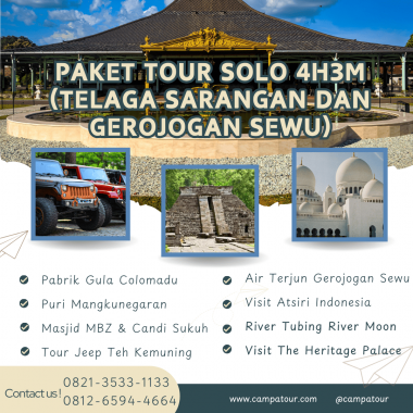 Paket Tour Solo 4 Hari 3 Malam (4H3M): Telaga Sarangan dan Gerojogan Sewu