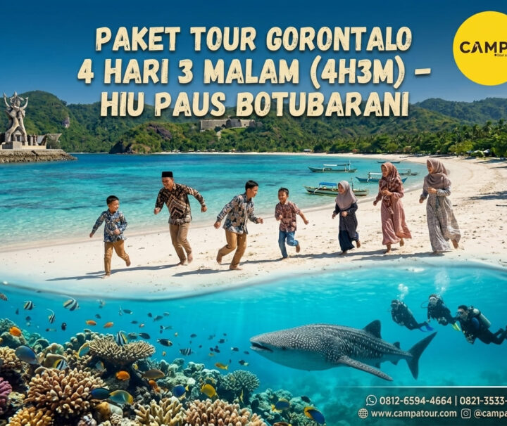 Paket Tour Gorontalo 4 Hari 3 Malam (4H3M)-Whale Shark Botubarani bersama Campa Tour