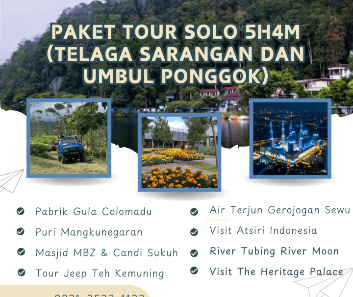 Paket Tour Solo 5H4M (5 Hari 4 Malam): Telaga Sarangan dan Umbul Ponggok