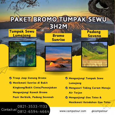Paket Bromo Tumpak Sewu 3 Hari 2 Malam (3H2M)