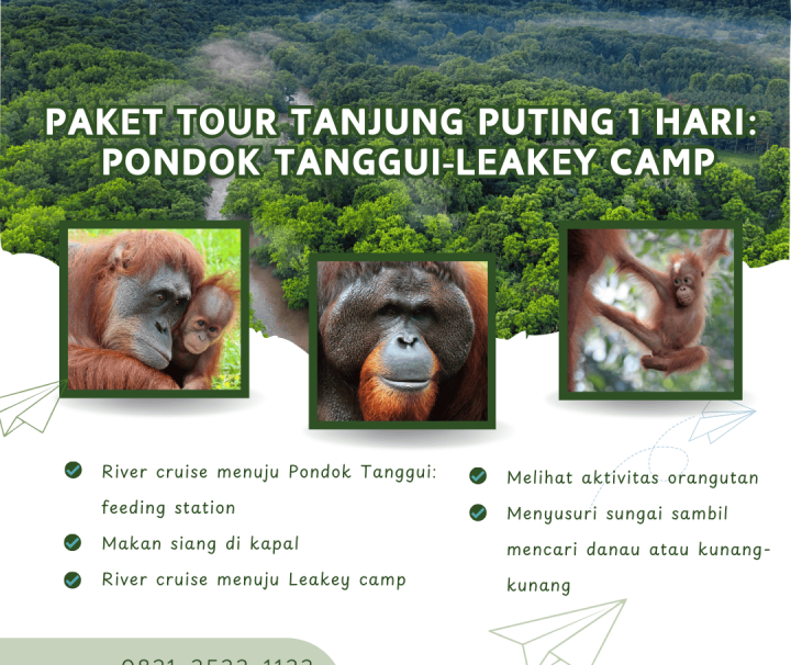 Paket Tour Tanjung Puting 1 Hari: Pondok Tanggui-Leakey Camp
