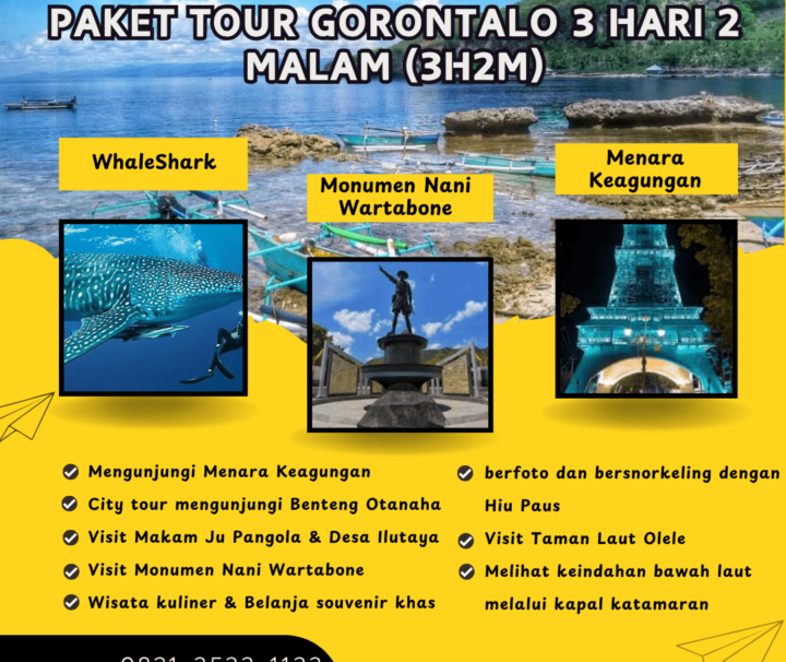Paket Tour Gorontalo 3 Hari 2 Malam (3H2M)