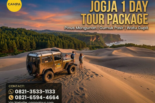Paket Tour Jogja 1 Hari Pinus Mangunan, Gumuk Pasir Dan Watu Gupit - Campa Tour