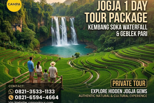 Paket Tour Jogja 1 Hari Taman Sungai Mudal, Air Terjun Kembang Soka dan Geblek Pari - Campa Tour