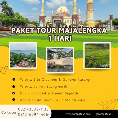 Paket Tour Majalengka 1 Hari: Sawana Dream Village, Saung Eurih, Gunung Karang, Bukit Paralayang, Alun Alun Majalengka