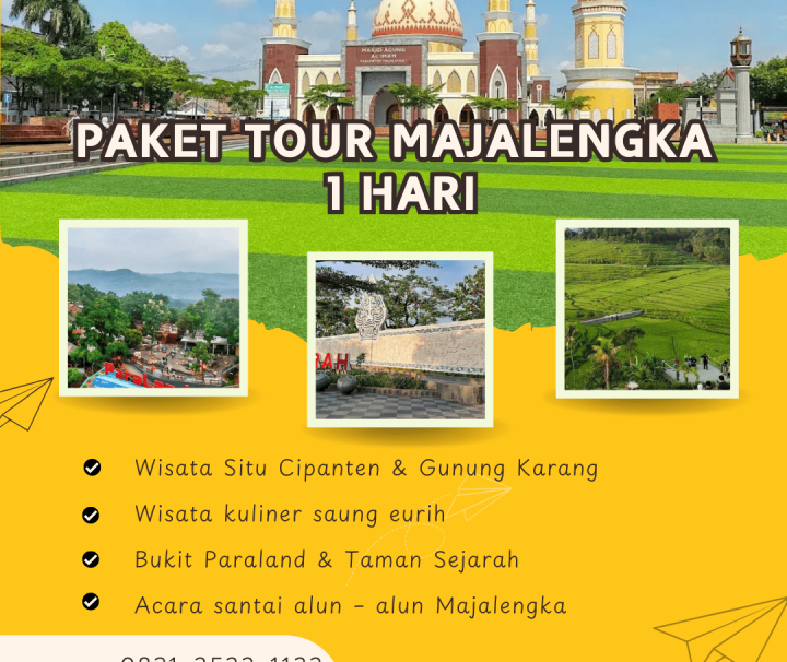 Paket Tour Majalengka 1 Hari: Sawana Dream Village, Saung Eurih, Gunung Karang, Bukit Paralayang, Alun Alun Majalengka