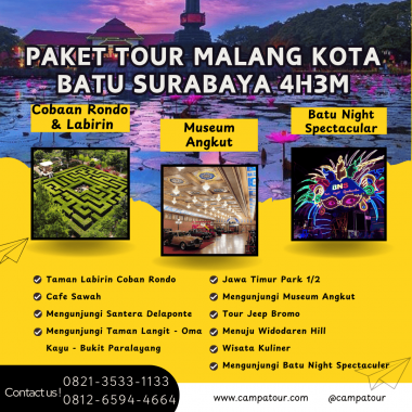 Paket Tour Malang Kota Batu Surabaya 4H3M (1)