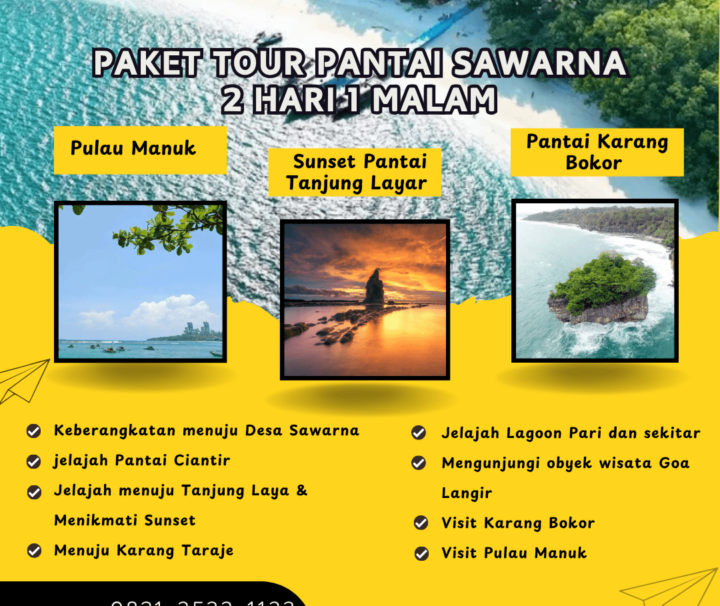 Paket Tour Pantai Sawarna 2 Hari 1 Malam