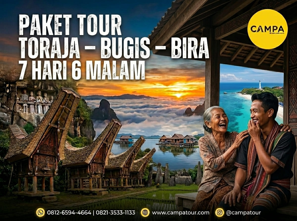 Paket Tour Toraja – Bugis – Bira 7 Hari 6 Malam bersama Campa Tour