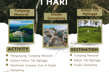 Paket Tour Jogja 1 Hari: Tumpeng Menoreh, Kebun Teh Nglinggo, Studio Gamplong