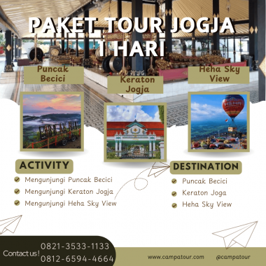 Paket Tour Jogja 1 Hari: Keraton Jogja, Puncak Becici Dan Heha Sky View