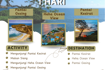 Paket Tour Jogja 1 Hari: Pantai Kesirat, Heha Ocean View, Dan Pantai Gesing
