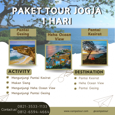 Paket Tour Jogja 1 Hari: Pantai Kesirat, Heha Ocean View, Dan Pantai Gesing