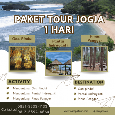Paket Tour Jogja 1 Hari: Goa Pindul, Pantai Indrayanti Dan Pinus Pengger