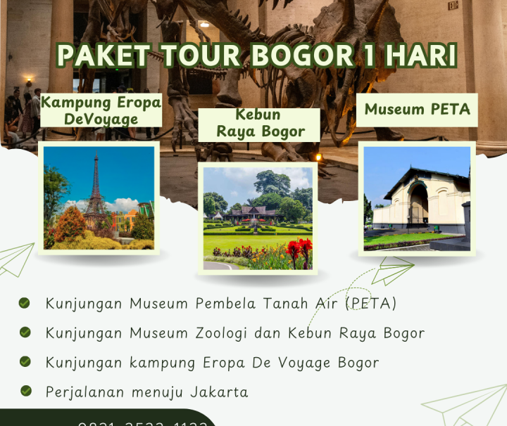 Paket Tour Bogor 1 Hari: Museum Pembela Tanah Air (Peta), Museum Zoologi, Kebun Raya Dan De Voyage