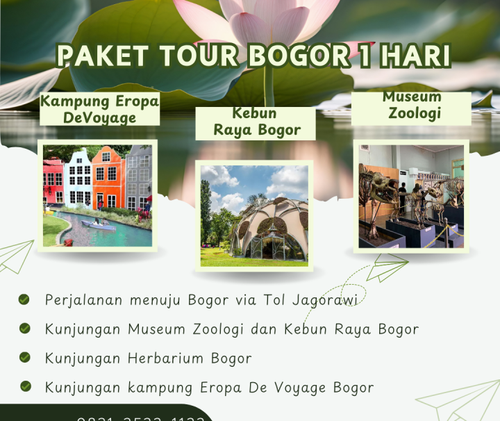 Paket Tour Bogor 1 Hari: Museum Zoologi, Kebun Raya Bogor, Herbarium Dan Kampung Eropa De Voyage Bogor
