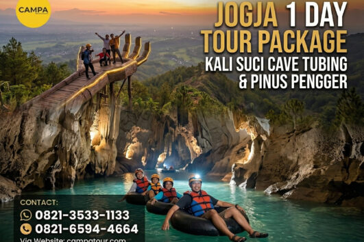 Paket Tour Jogja 1 Hari Cave Tubing Kalisuci, Air Terjun Srigethuk, Pinus Pengger Dan Puncak Sosok - Campa Tour