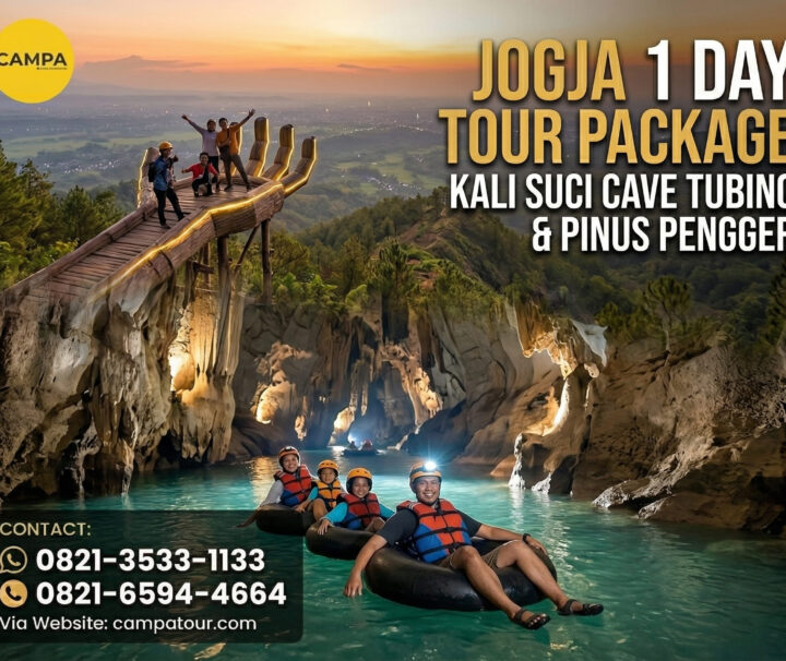 Paket Tour Jogja 1 Hari Cave Tubing Kalisuci, Air Terjun Srigethuk, Pinus Pengger Dan Puncak Sosok - Campa Tour