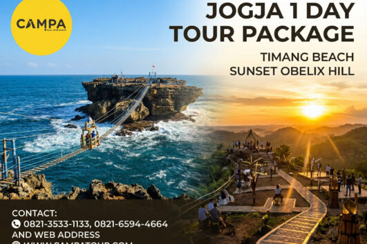 Paket Tour Jogja 1 Hari Pantai Timang, Explore De Mangol Dan Sunset Obelix Hill - Campa Tour