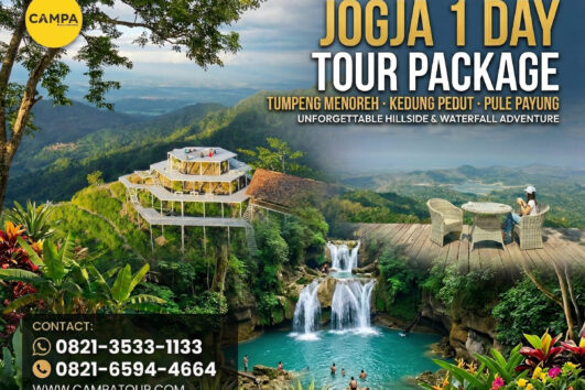 Paket Tour Jogja 1 Hari Taman Sungai Mudal, Pule Payung, Air Tejun Kedung Pedut Dan Kebun Teh Nglinggo - Campa Tour
