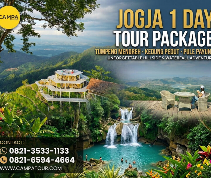 Paket Tour Jogja 1 Hari Taman Sungai Mudal, Pule Payung, Air Tejun Kedung Pedut Dan Kebun Teh Nglinggo - Campa Tour