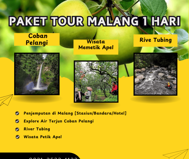 Paket Tour Malang 1 Hari: Air Terjun Coban Pelangi, Tubing Sungai Amprong, Dan Petik Apel