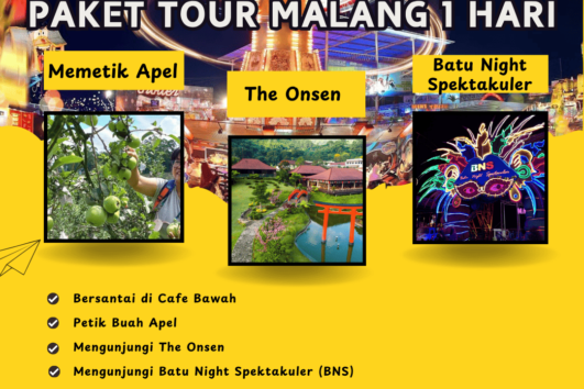 Paket Tour Malang 1 Hari: Café Bawah, Petik Apel, The Onsen Dan Batu Night Spektakuler (BNS)