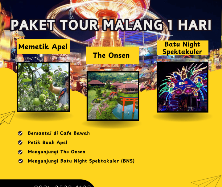 Paket Tour Malang 1 Hari: Café Bawah, Petik Apel, The Onsen Dan Batu Night Spektakuler (BNS)