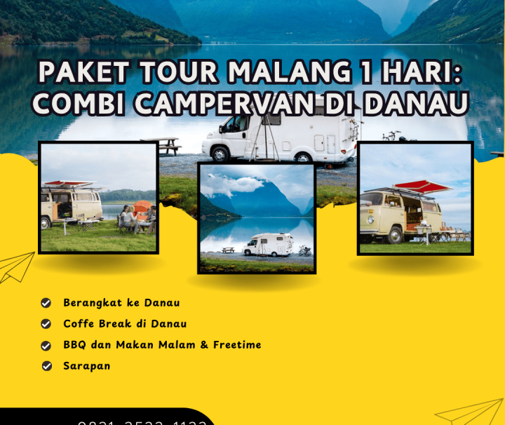 Paket Tour Malang 1 Hari: Combi Campervan di Danau