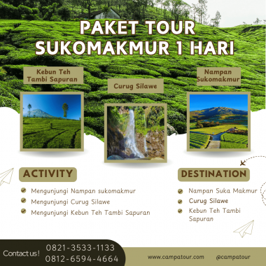Paket Tour Sukomakmur 1 Hari: Nampan, Curug Silawe Dan Kebun Teh Tambi Sapuran