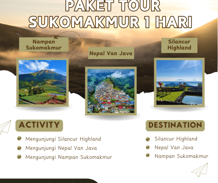 Paket Tour Sukomakmur 1 Hari: Silancur Highland, Nepal Van Java, Dan Nampan Sukomakmur