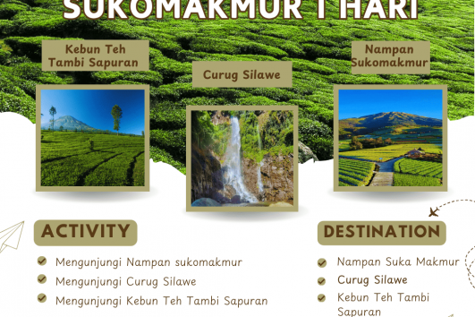 Paket Tour Sukomakmur 1 Hari: Nampan, Curug Silawe Dan Kebun Teh Tambi Sapuran