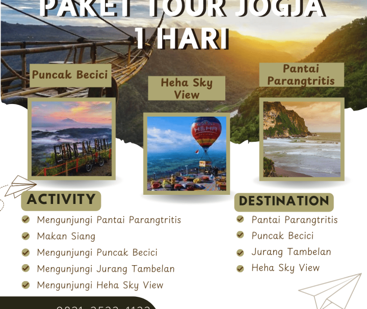 Paket Tour Jogja 1 Hari: Pantai Parangtritis, Puncak Becici, Jurang Tambelan Dan Heha Sky View