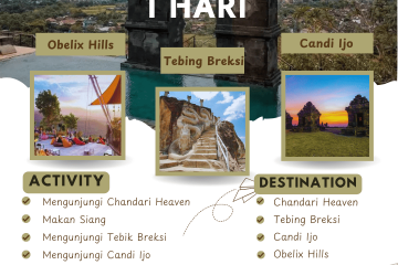 Paket Tour Jogja 1 Hari: Chandari Heaeven, Obelix Hills, Candi Ijo Dan Tebing Breksi