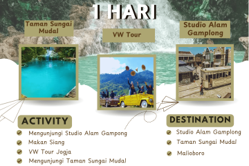 Paket Tour Jogja 1 Hari: Studio Alam Gamplong, VW tour dan Taman Sungai Mudal