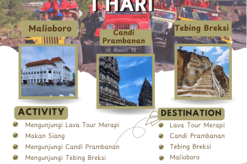 Paket Tour Jogja 1 Hari: Lava Tour Merapi, Candi Prambanan, Tebing Breksi Dan Malioboro