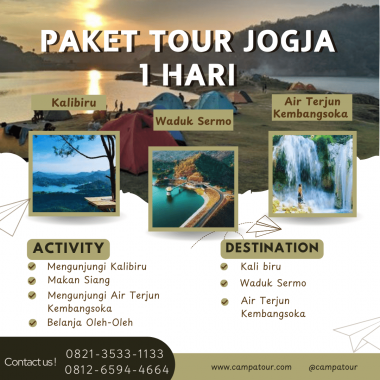 Paket Tour Jogja 1 Hari: Kalibiru, Air Terjun Kembangsoka, Dan Waduk Sermo