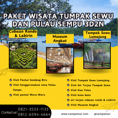 Paket Tour Malang 3 Hari 2 Malam (3H2M): Tumpak Sewu dan Pulau Sempu