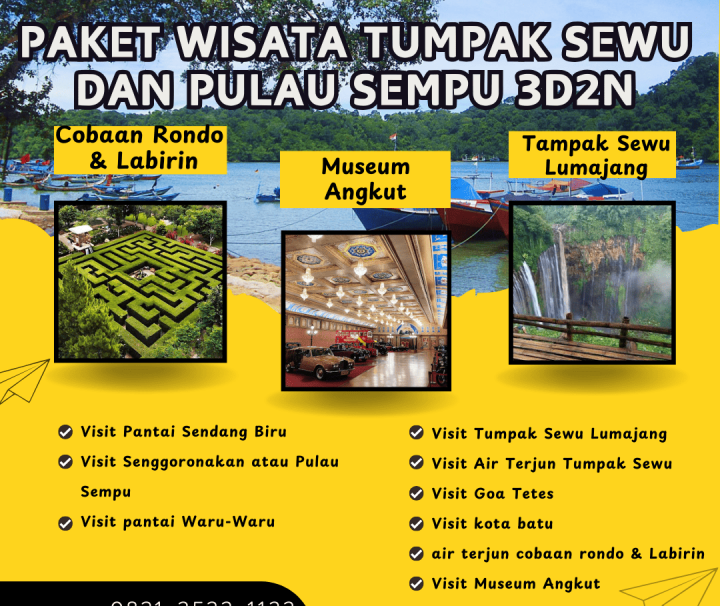 Paket Tour Malang 3 Hari 2 Malam (3H2M): Tumpak Sewu dan Pulau Sempu