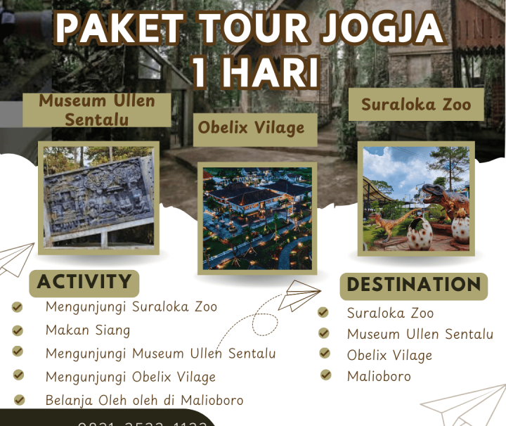 Paket Tour Jogja 1 Hari: Suraloka Zoo, Museum Ullen Sentalu Dan Obelix Village
