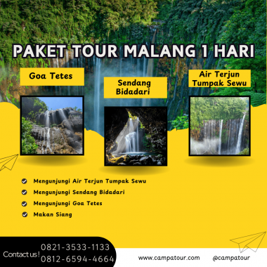 Paket Tour Malang 1 Hari: Air Terjun Tumpak Sewu, Sendang Bidadari, Dan Goa Tetes