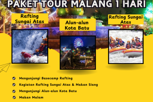 Paket Tour Malang 1 Hari: Rafting Sungai Atas Dan Alun Alun Kota Batu