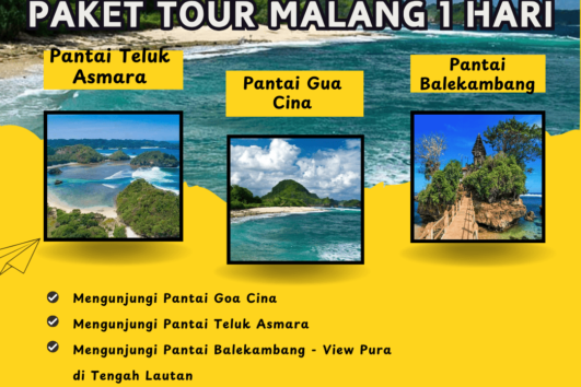 Paket Tour Malang 1 Hari: Pantai Balekambang, Pantai Goa Cina Dan Pantai Teluk Asmara