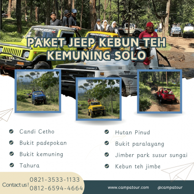 Paket Jeep Kebun Teh Kemuning Solo