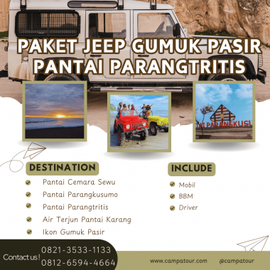 Paket jeep gumuk pasir pantai parangtritis